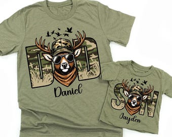 Retro Hunter Dad Png, Deer Hunting Png, Camouflage Hunting Shirt Png, Best Buckin Dad Ever Png, Dad And Son Hunting Png, Father&#39;s Day Gift