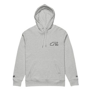 Sudadera con capucha y mapa de la pista de Watkins Glen