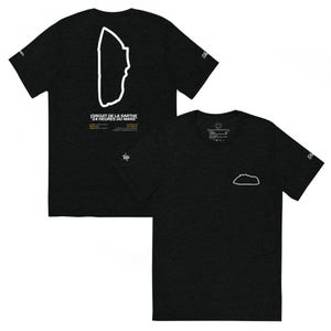 Le Mans Circu De La Sarthe Track Map Schwarzes T-Shirt