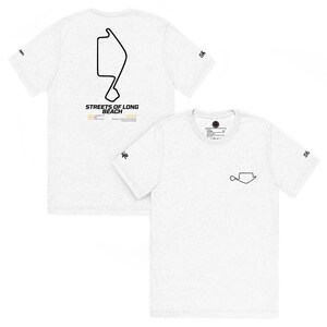 T-shirt noir avec carte du circuit Streets of Long Beach