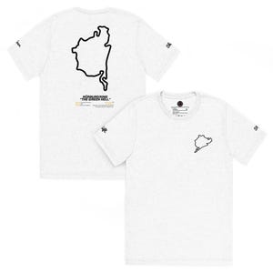 Wit T-shirt Nürburgring-trackkaart