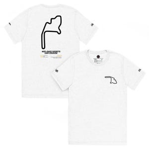 Wit T-shirt sportwagenbaan baankaart mid-Ohio