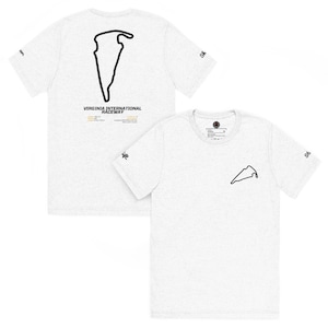 Wit T-shirt Virginia International Raceway Track Map