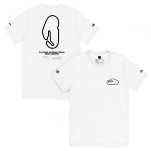Wit T-shirt Daytona International Road Course Track Map