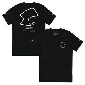 Laguna Seca Raceway Track Map zwart T-shirt