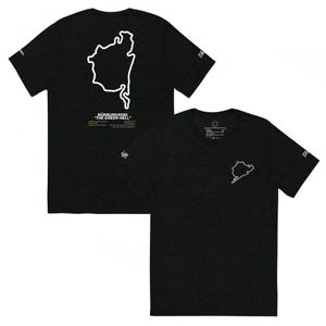 Zwart T-shirt Nürburgring-trackkaart