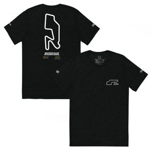 Watkins Glen Track Map zwart T-shirt