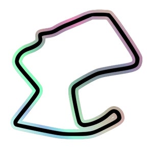 Sticker Laguna Seca Raceway-circuitkaart