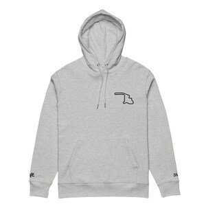 Sudadera con capucha y mapa de la pista del circuito de autos deportivos de Mid-Ohio