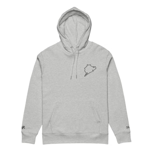 Sudadera con capucha y mapa de la pista de Nürburgring