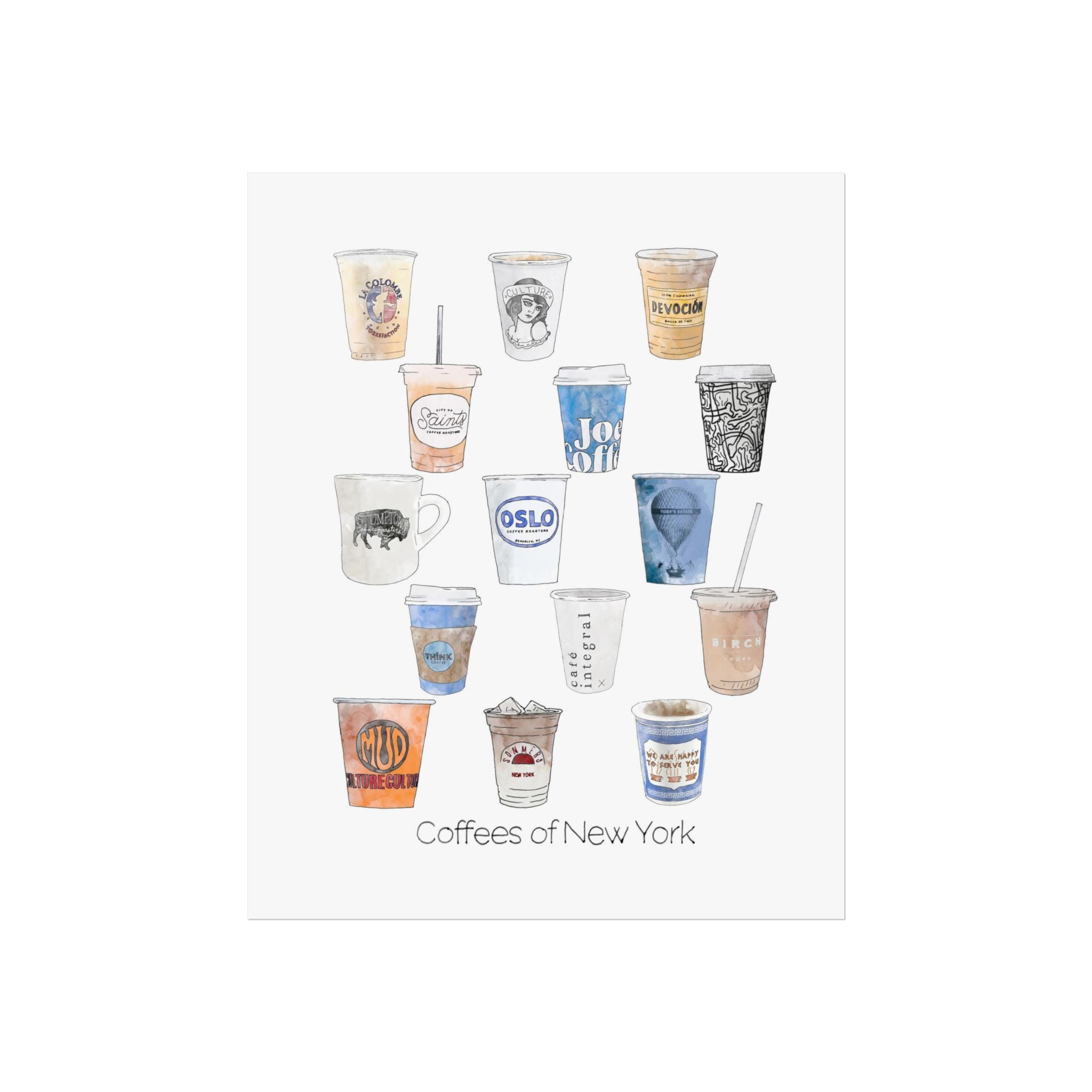 Décoration Murale Café New York – Enseigne Intérieure Pop Art Avec Cadre Noir Usé