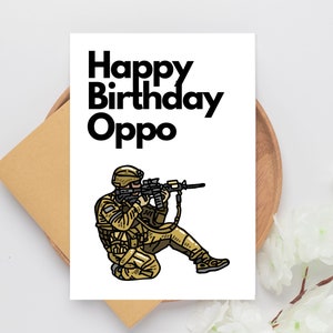 Cartão de aniversário militar engraçado | Cartão de aniversário do Exército Britânico | Cartões e presentes das Forças Armadas