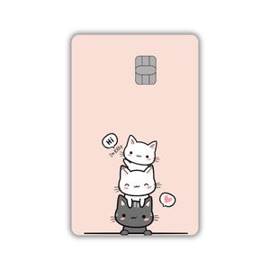 Stacked Cats Sticker – Cute Trio Cat Decal – Kawaii Kitty Tower – Funny Cat Lovers Vinyl Sticker