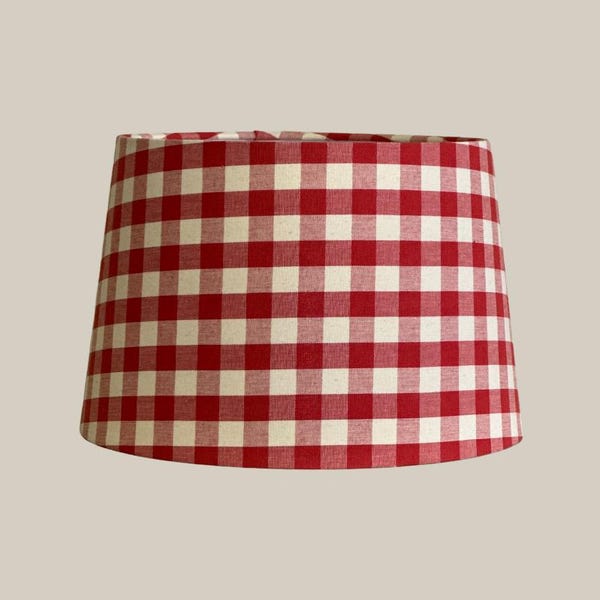 Classic Chambray Gingham Empire Lampshade