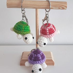 Gehäkelte Schildkröte Schlüsselanhänger, Amigurumi Auto Zubehör, Taschenanhänger