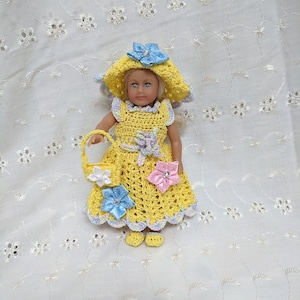 Spring Yellow 5pc Crocheted Doll Dress Outfit Fits 6 - Etsy Canada Spring Yellow 5pc Crocheted Doll Dress Outfit Fits 6 - Etsy Canada