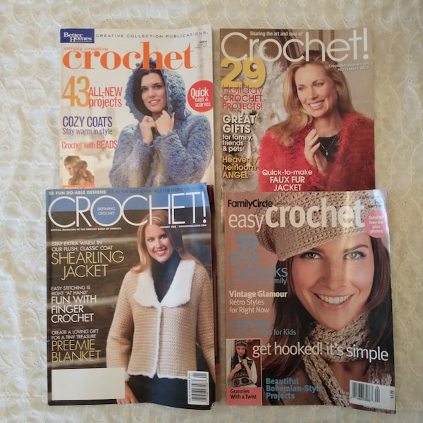 Lot of 4 Crochet Magazines - Mixed Lot all in Great Condition