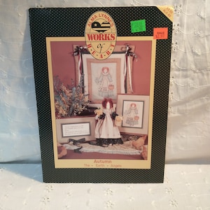 Autumn The Earth Angels - Cross Stitch Pattern Leaflet Alma Lynne&#39;s Works of Heart   CS#04