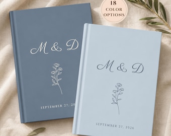 Monogram Ceremony Vow Book, Personalized Hardcover Vow Books, Wedding Journal, His and Hers Wedding Vow Book, Custom Wedding Notebook
