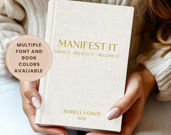 Personalized Manifestation Journal, New Year Affirmation & Goal Notebook, New Beginnings Gift for Graduation or New Job