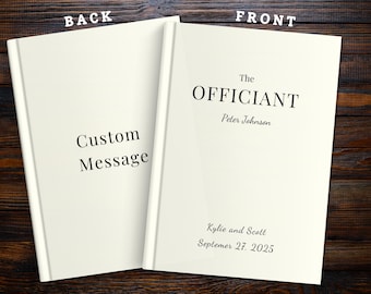 Personalisiertes Notizbuch für die Hochzeit, amtierendes Buch, amtierendes Buch, amtierendes Notizbuch, Hochzeitsgeschenk für amtierendes Personal