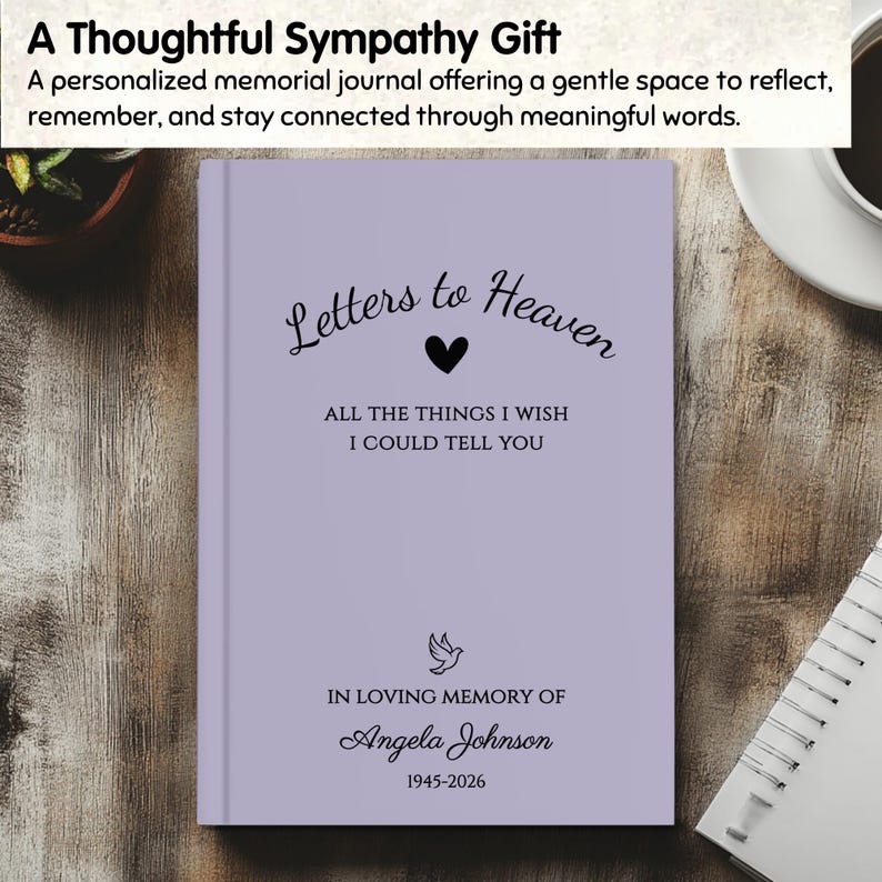 Personalized Letters to Heaven Journal With Name & Date: Custom Grief ...