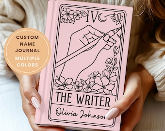 Personalized Writing Journal-The Writer Card Journal, Writing Lover Gift, Booklover Notebook, Gift for Author, Journaling Gift for Her