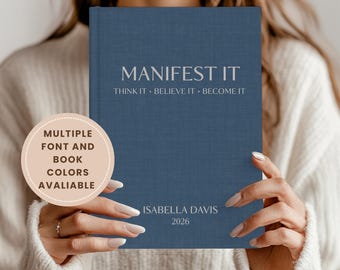 Personalized Manifestation Journal-New Year Affirmation & Goal Notebook, New Beginnings Gift for Graduation or New Job, New Chapter