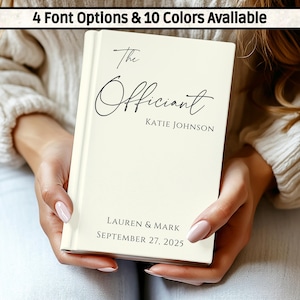 Personalized Wedding Officiant Book, Officiant Notebook Wedding Gift for Officiant Gift Reverend Gift Officiant Journal Wedding Pastor Gift