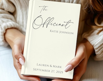 Personalized Wedding Officiant Book, Officiant Notebook Wedding Gift for Officiant Gift Reverend Gift Officiant Journal Wedding Pastor Gift