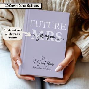 Future Mrs Engagement Journal – Personalized Bride to Be Gift, Wedding Planning Notebook, Engagement Gift, Bridal Shower Present, Fiance