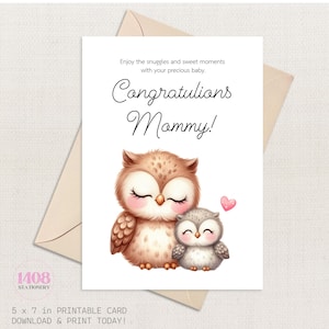 Mommy Baby Arrival Congratulions Printable Card . New Mom Birth Sweet Whishes Warmest Care Note . Mother Hearfelt Blessing Joy Little One