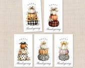 Happy Thanksgiving Greetings Tags. Thanksgiving Printable Tags. Appreciation Gratitude Pumpkins Happy Thanksgiving Fall Gift Tags