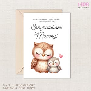 Gefeliciteerd met de geboorte van een nieuwe moeder. Een printbare felicitatiekaart. Een lieve wens voor de geboorte van een nieuwe moeder. Een warme en liefdevolle groet. Een oprechte zegen voor de kleine meid.