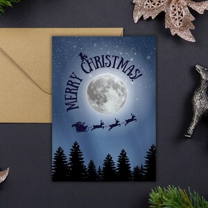 Skurril Weihnachtskarte Download | Digitale Weihnachtskarte für Freunde und Familie | Skandinavische Weihnacht