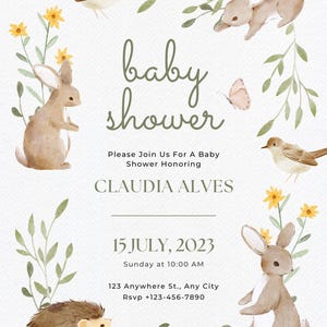 Personalized Baby Shower Invitation - Neutral