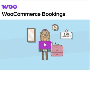 Op de afbeelding: Een cartoonillustratie van een persoon met een bril en een roze strik die voor een dressoir met drie lades staat. Het dressoir heeft een bord erboven met de tekst "SAN FRANCISCO". De persoon houdt een wit voorwerp in de hand. Een afspeelknop bevindt zich in de rechterbenedenhoek van de afbeelding met de tekst "1:58" eronder.