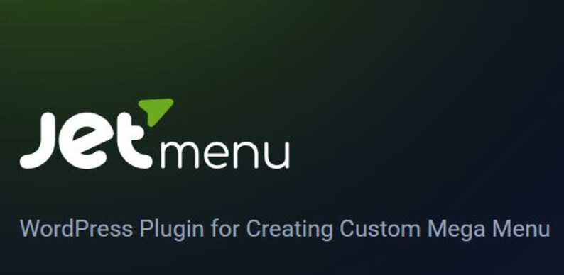 May include: Jetmenu logo with a green arrow and the text "WordPress Plugin for Creating Custom Mega Menu".