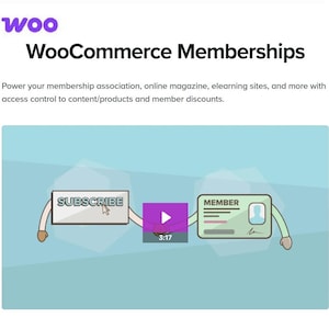 Op de afbeelding: Illustratie van een hand die een knop vasthoudt met de tekst "ABONNEREN" en een andere hand die een lidmaatschapskaart vasthoudt met de tekst "LID". De handen zijn verbonden door een paarse play-knop met de tekst "3:17" erop. De achtergrond is lichtblauw.