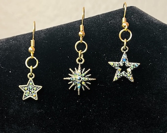 Jeweled Star Earrings