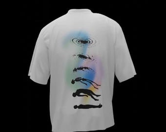 3D Walking T-Shirt Mockup