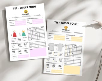 Editable Hoodie T-Shirt Order Form Template: Modern Printable (Digital Download)