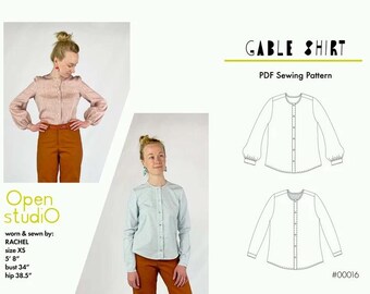 Gable Shirt / Sizes XXS-5XL / PDF sewing pattern