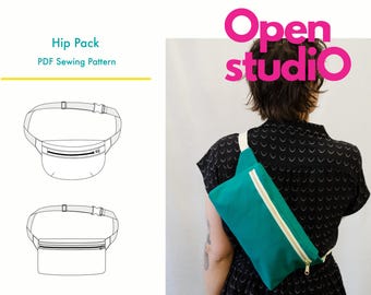 Hip Pack Schnittmuster, zwei Styles, Anfänger Level Digitaler Download