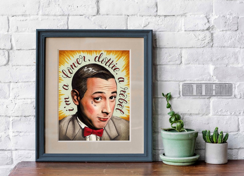 Loner, Rebel 8x10 ondertekende Pee-Wee print afbeelding 1