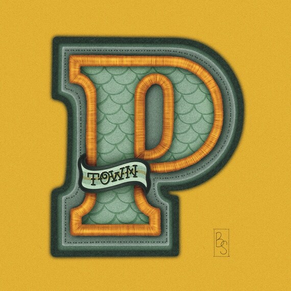 P Town Pride (2.3" x 2.6" matte sticker)