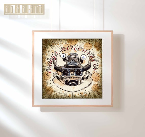 Secret Word (8" square print)