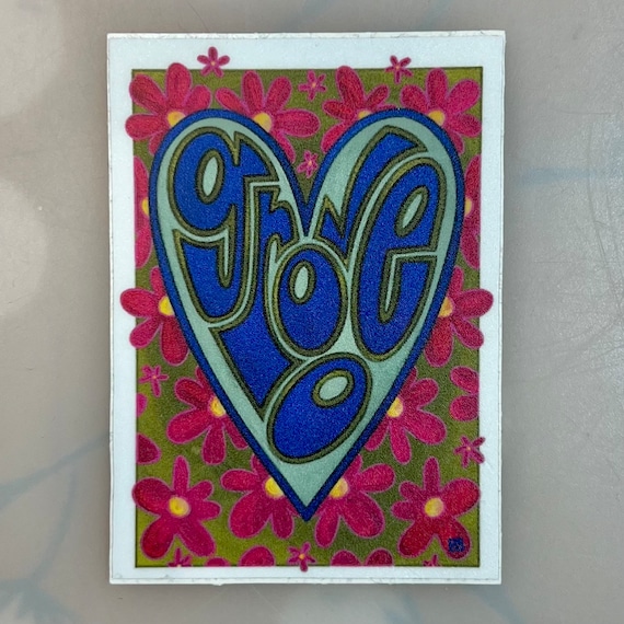 Groove is in the Heart  (2.88" h x 2.0625" w matte sticker)