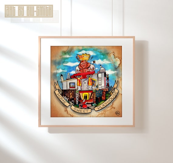 Home Sweet Playhouse (8x8 signed print)