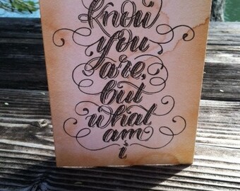 I Know... (5x7 greeting card)